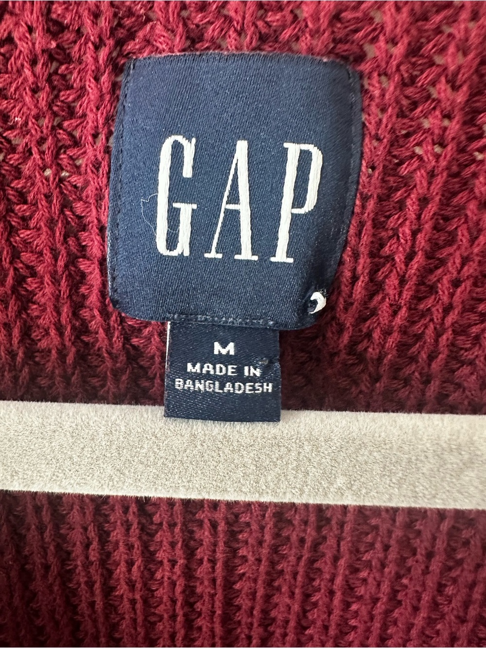 NWT GAP Soft knit. Easy, relaxed fit, Button Front Cardigan. Medium Burgundy - Picture 2 of 7